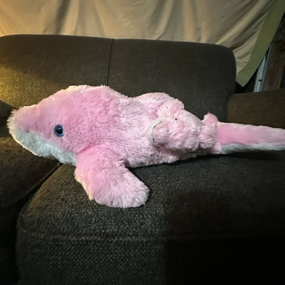 Sea Animal Plush Toy Set - Seahorse, Dolphin with Baby, Turtles